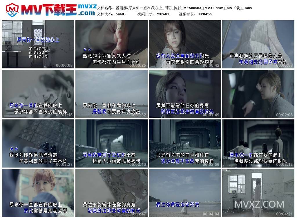 孟丽娜-原来你一直在我心上_国语_流行_ME500503